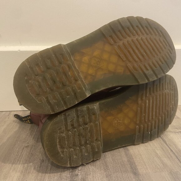 Doc Martens VTG Burgandy 1460 Lace & Zip Boots Unisex - Picture 5 of 8